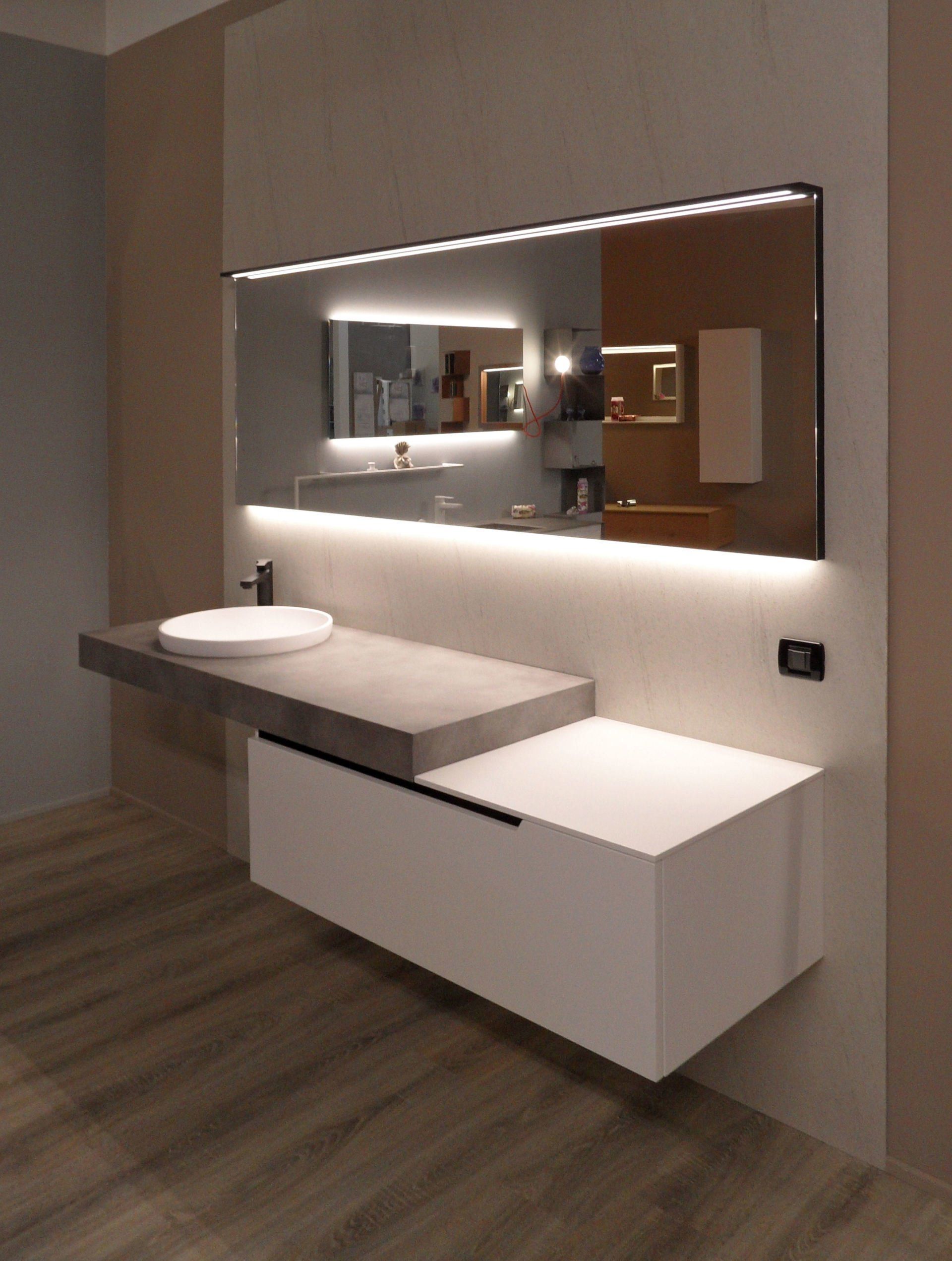 Mobile bagno con top porta lavabo in hpl