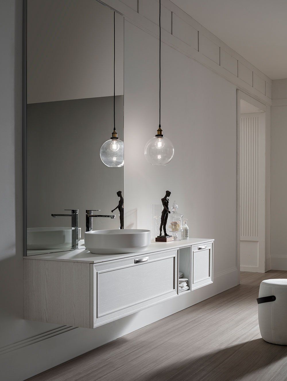 composizione bagno con telaio frassino 01p1