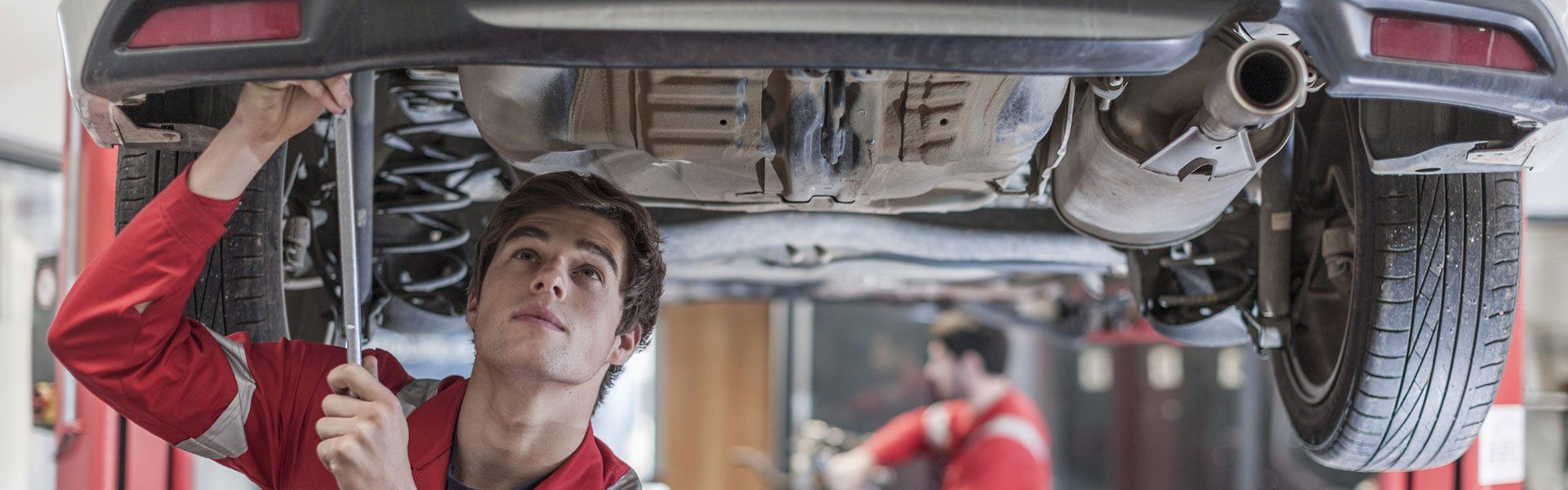 mechanics repair diagnosing the car damages