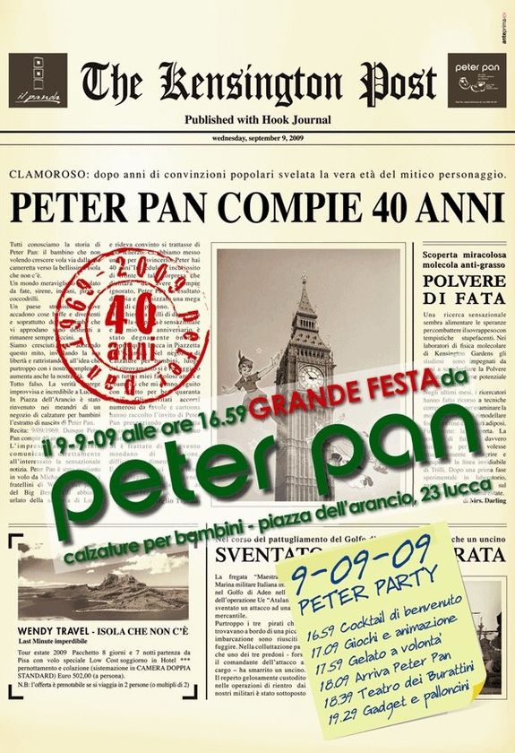 articolo sul quarantesimo anniversario del negozio di abbigliamento e accessori