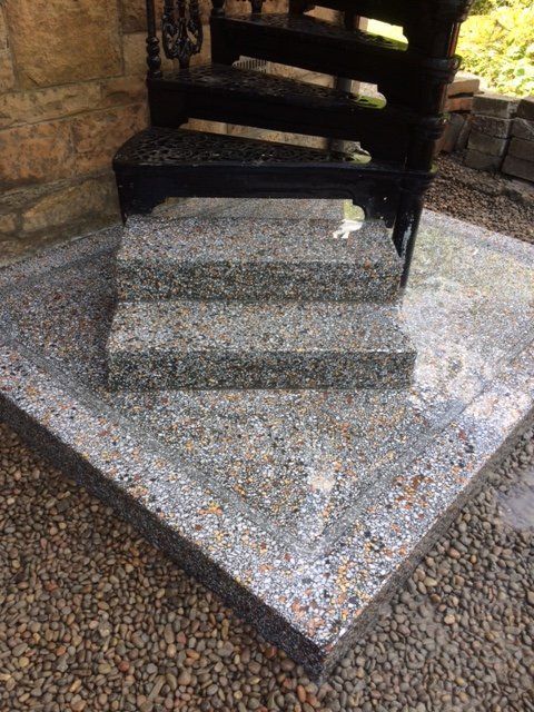terrazzo grey steps