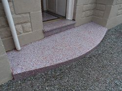 terrazzo front entrance
