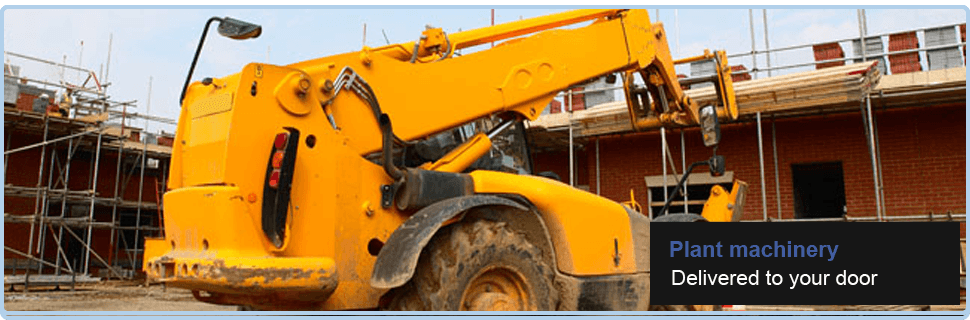 For plant hire in Rotherham call Hather Plant Hire Ltd Yellow excavator working on a building site