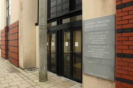 Automatic doors at a public building