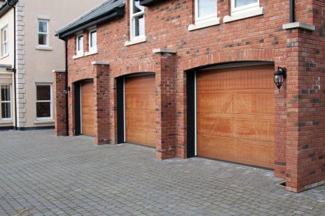 Brown garage doors