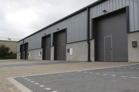 Grey industrial doors