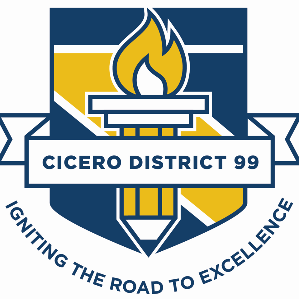 The logo for cicero district 99 igniting the road to excellence