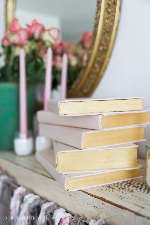 So Much Better With Age – Painted Pink & Metallic Gold Books