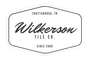 Logo for Wilkerson Tile Co., Chattanooga, TN, since 2006, in a black and white, stylized badge.