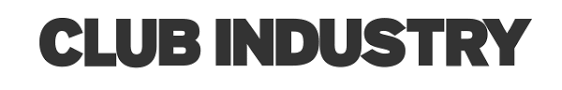 the word club industry is written in black on a white background .