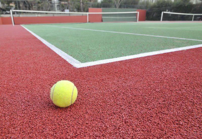 Colored & Blended Sands of a tennis court