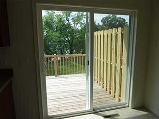 Sliding door and outdoor view— Interior Remodel in Lancaster, PA