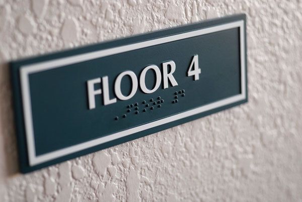 SIgnage showing restrooms
