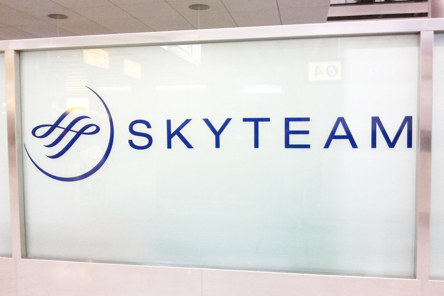 View of window graphic designed and installed by experts