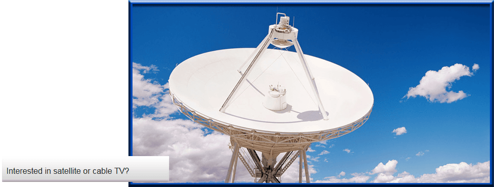 If you need cable tv installed in Blackpool call 01253 203 939 Large white satellite dish
