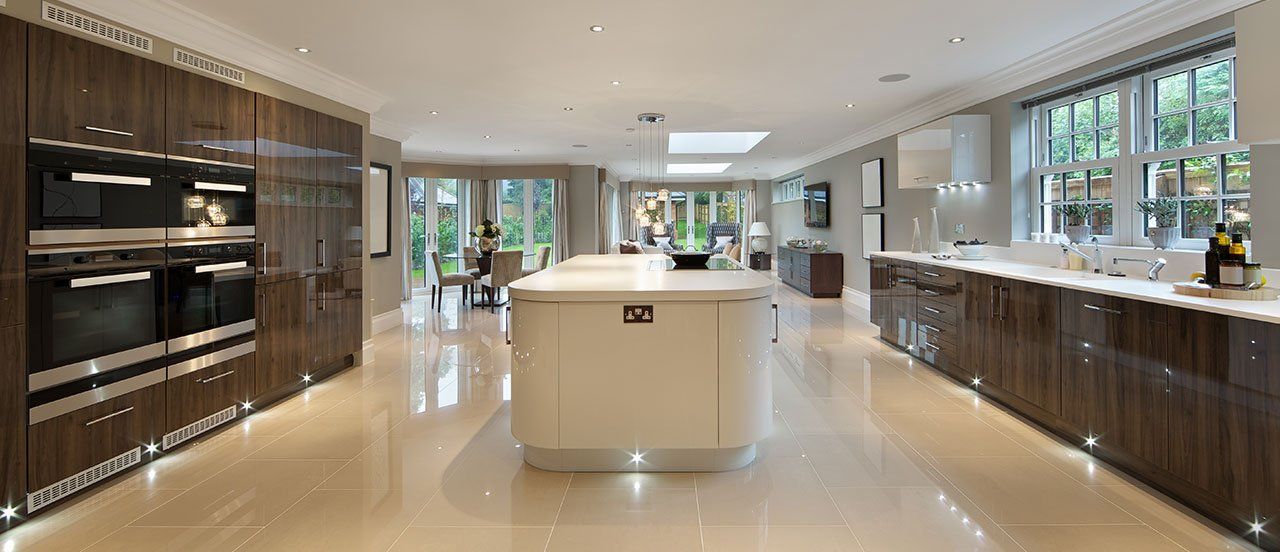 stunning wooden fittings and worktop for kitchen