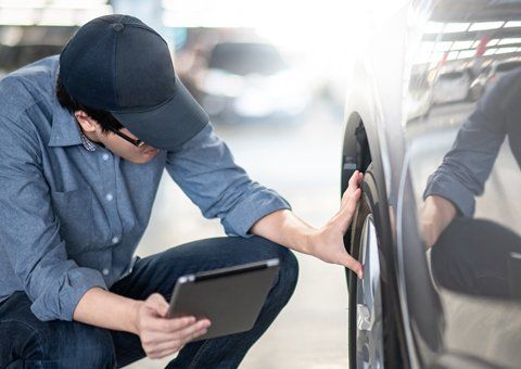 Auto Inspector Checking A Car — Doylestown, PA — Kerrigan Automotive Auto Inspector Checking A Car — Doylestown, PA — Kerrigan Automotive