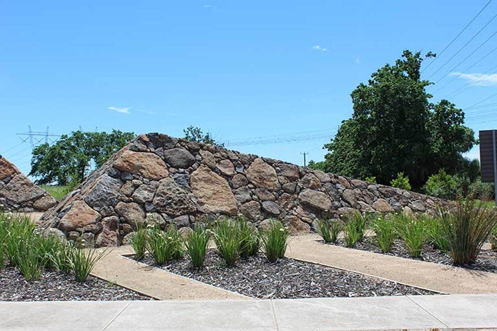 Stone retaining walls