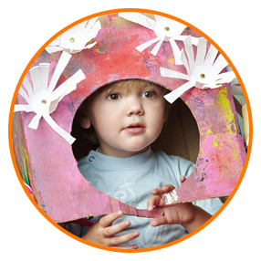child with a prop