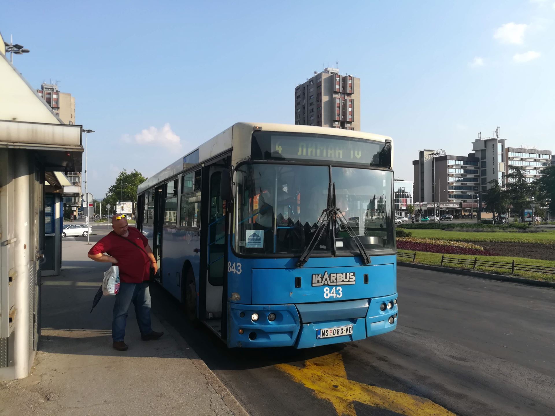bus stop at Novi Sad railway Station 