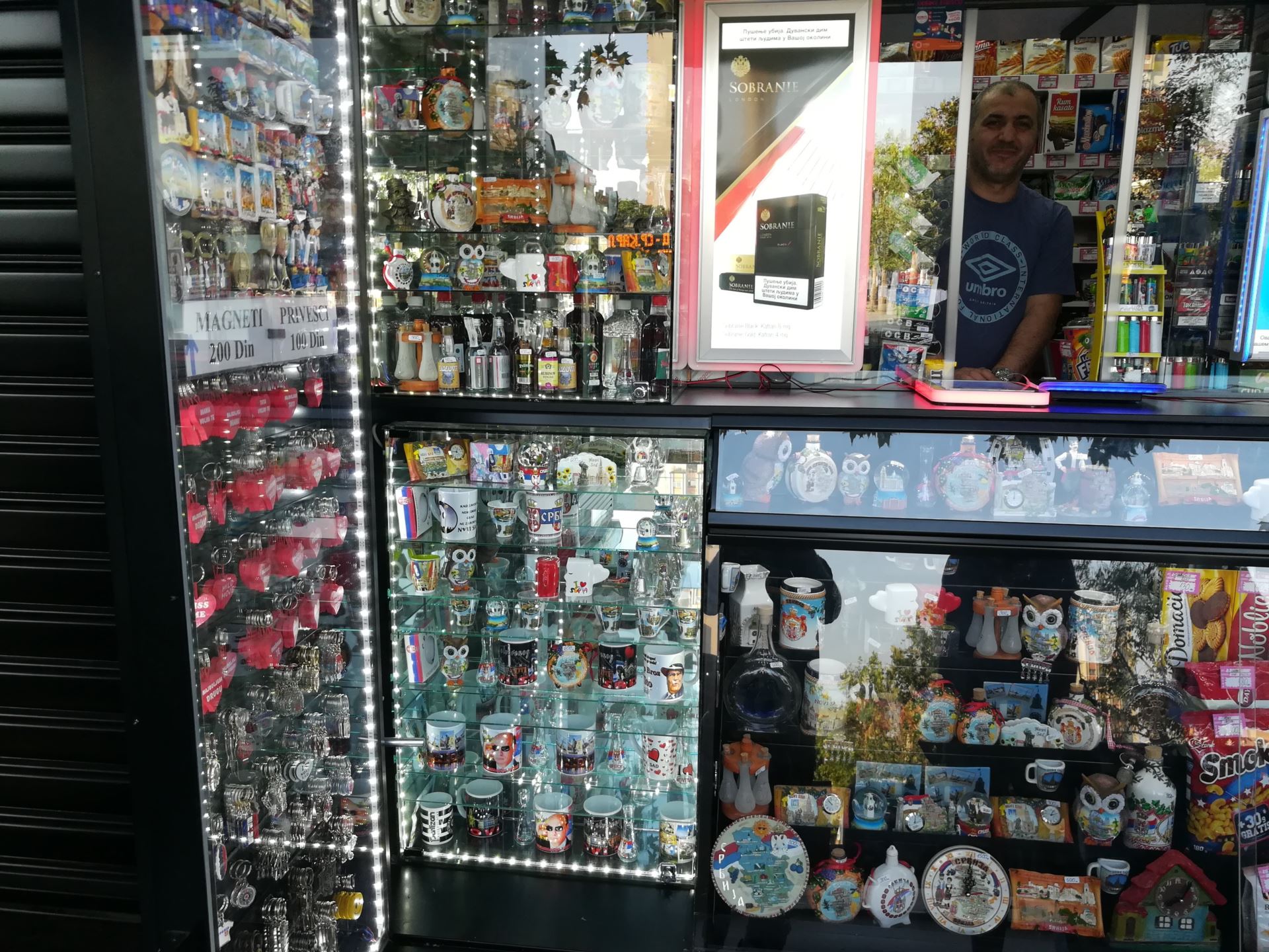 souvenir shop at Novi Sad railway station