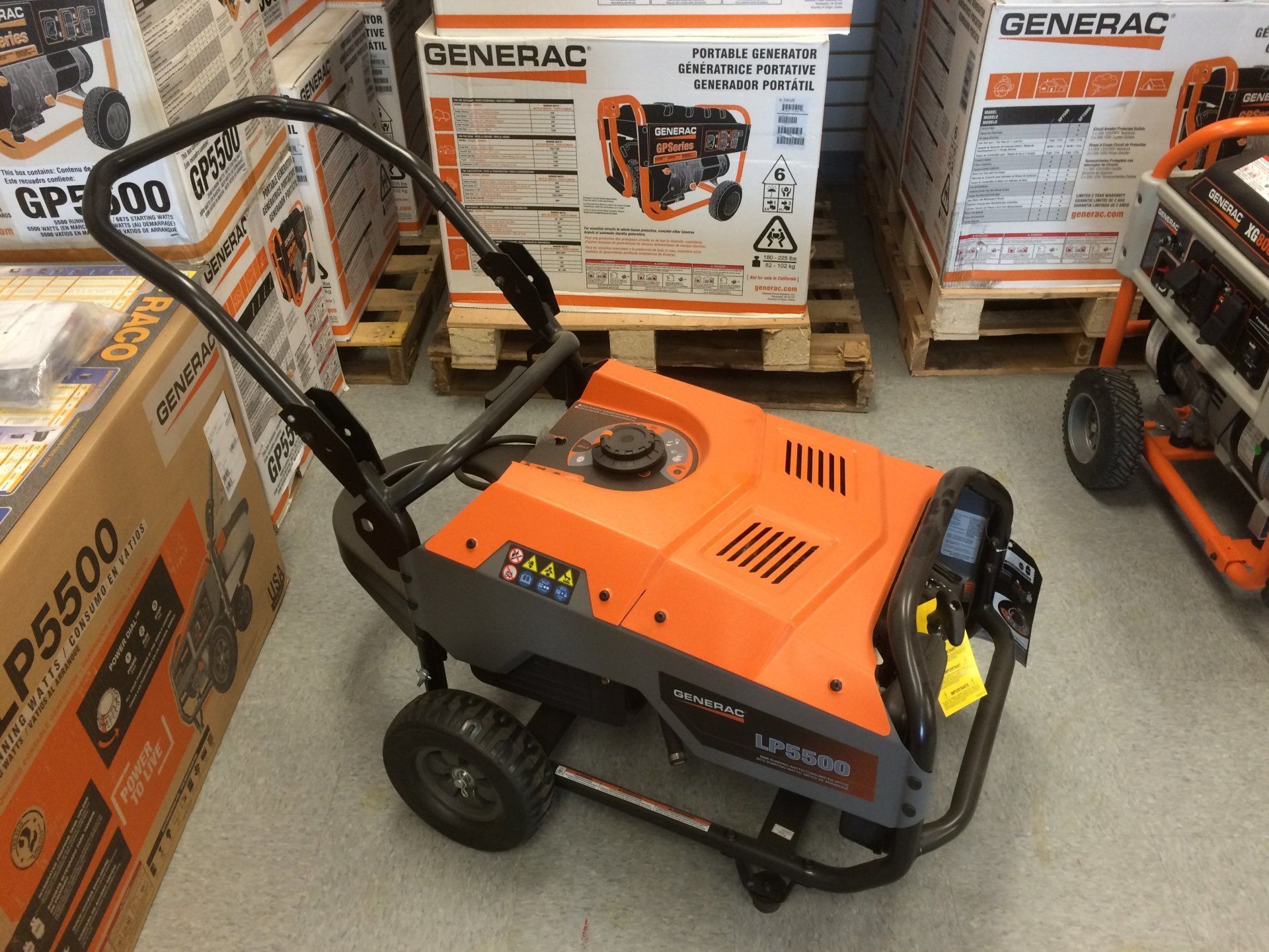 Orange GENERAC portable generator