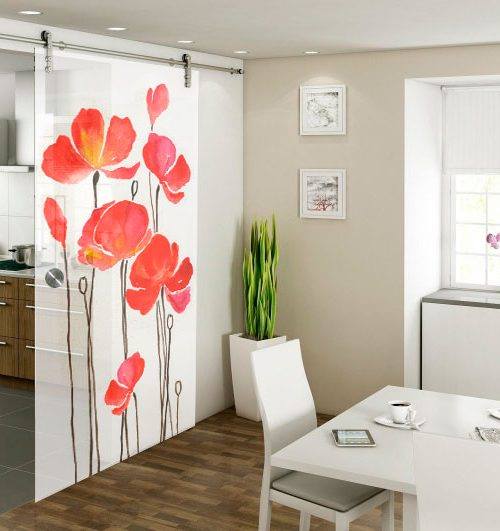 Porta con fiori