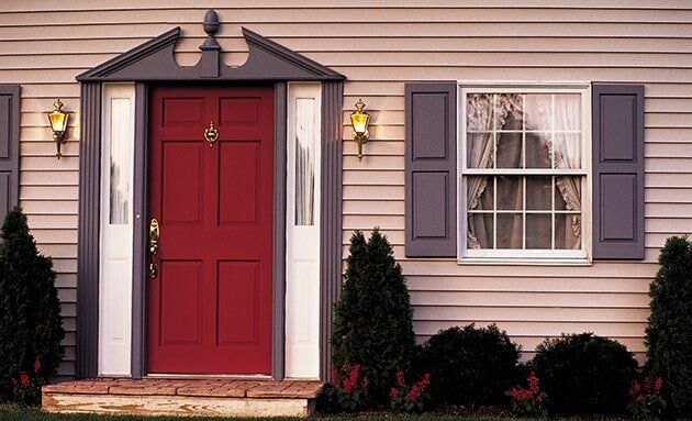 Red Elegant Door — Interior Door in Sacramento, CA Red Elegant Door — Interior Door in Sacramento, CA