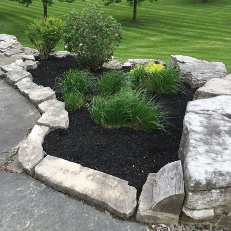 Landscape design with stones