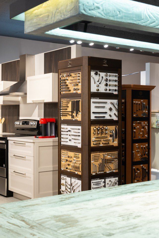 à l'intérieur du magasin de design de cuisine