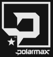 The polarmax logo is white on a black background.