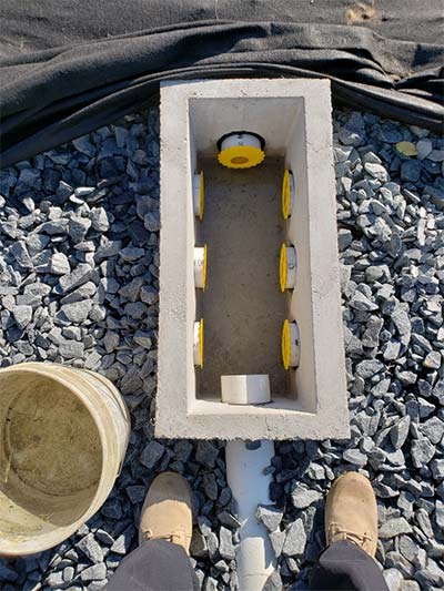Septic Tank Company New Jersey — New Distribution Box in North Hanover, NJ
