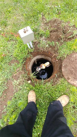 Septic Tank Company — Pump Tank Showing Electrical Box Outside of Tank in North Hanover, NJ