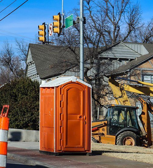 Portable Toilets — Orange Portable Toilet in Wrightstown, NJ Portable Toilets — Orange Portable Toilet in Wrightstown, NJ