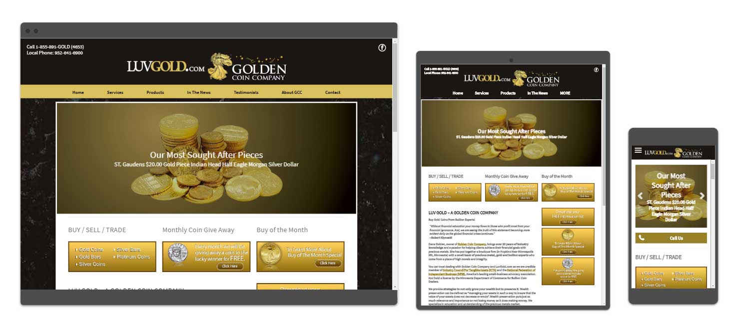 Website Design Portfolio - Luv Gold