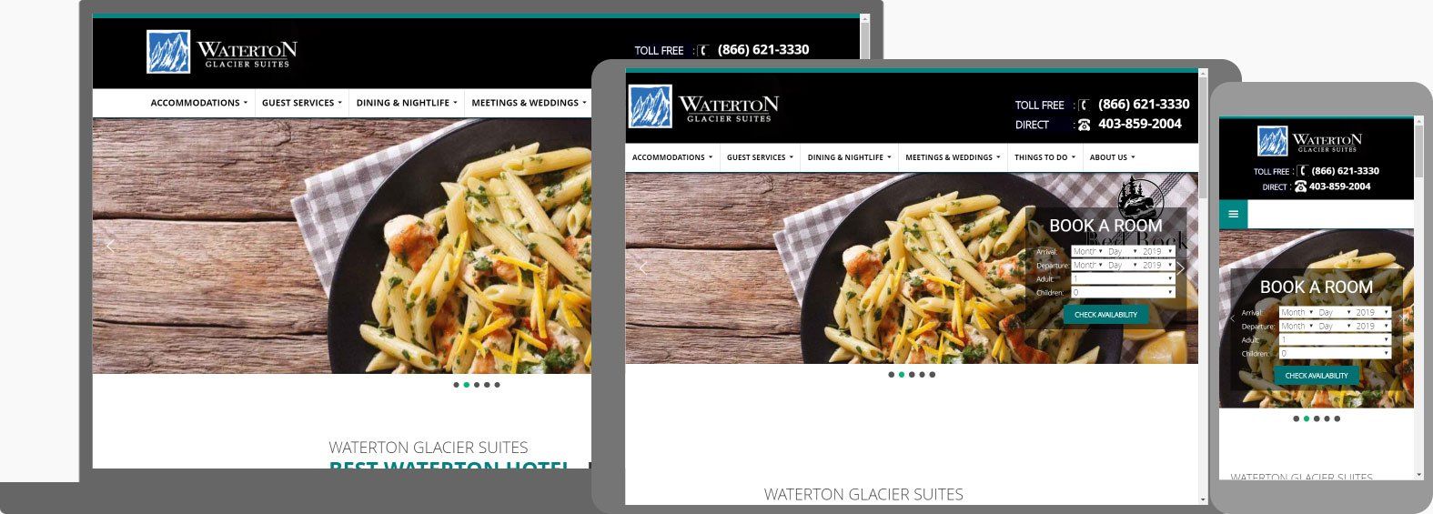 Hotel Website Design - Waterton Glacier Suites
