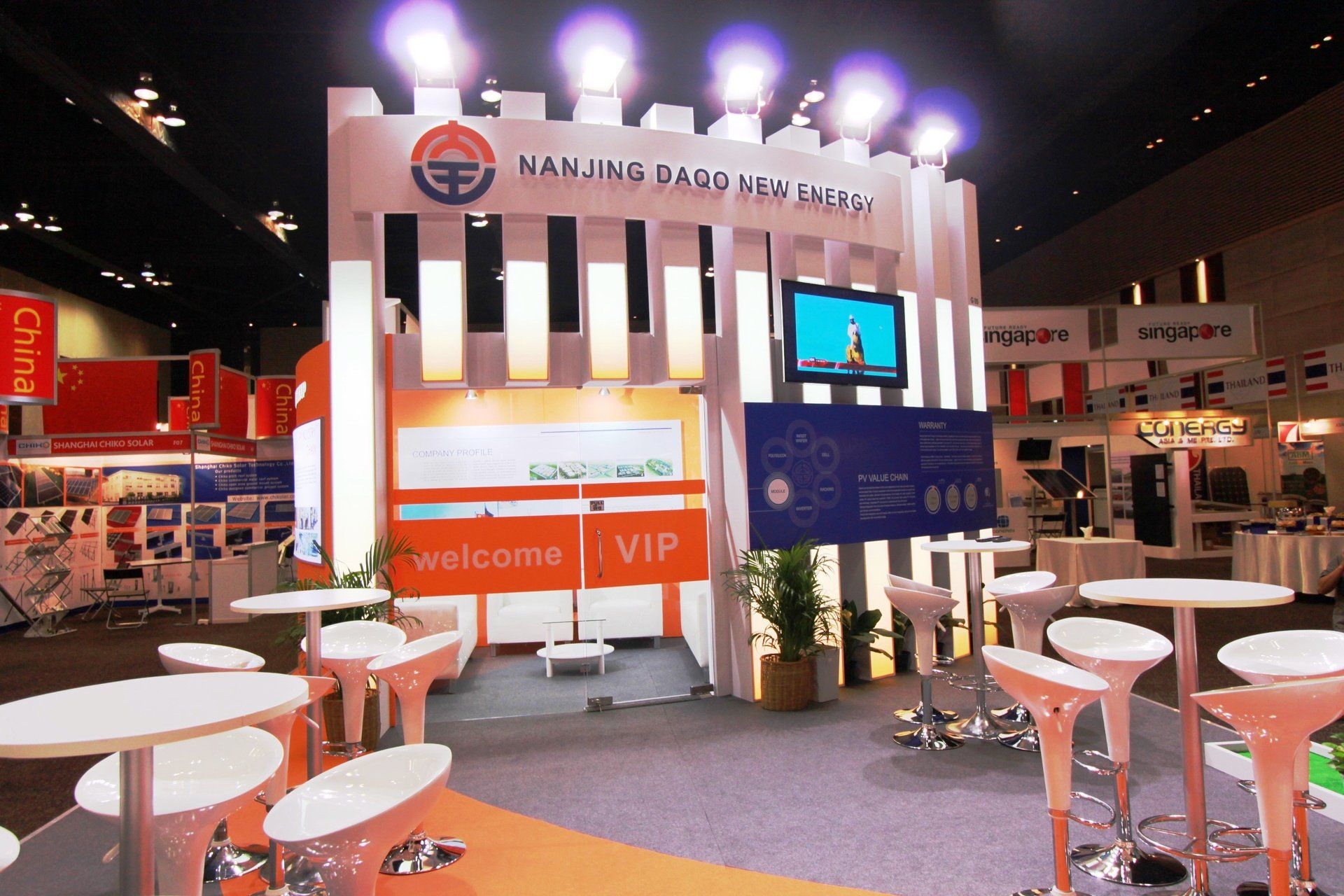 DAQO New Energy Corp @ Carbon Forum Asia 2013. Booth designed and built by Essential Global Fairs.