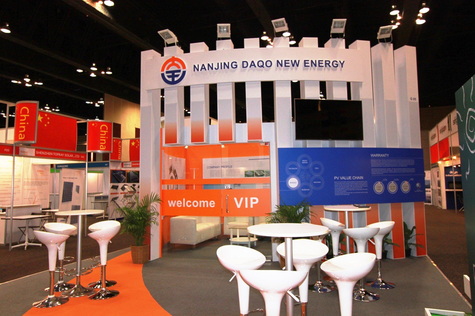 DAQO New Energy Corp @ Carbon Forum Asia 2013. Booth designed and built by Essential Global Fairs.