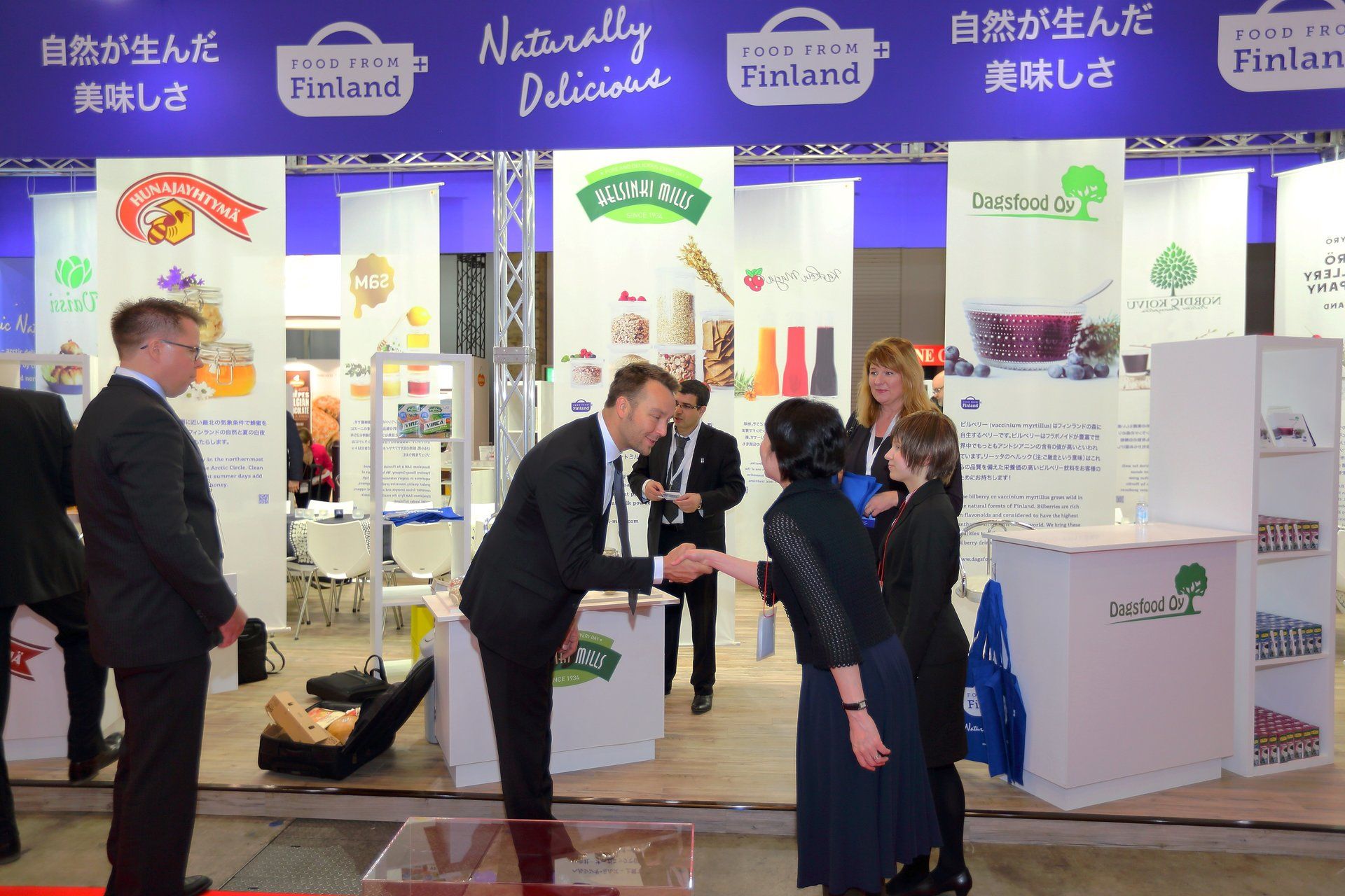 Finland Pavilion @ Foodex Japan 2015. Booth designed and built by Essential Global Fairs.