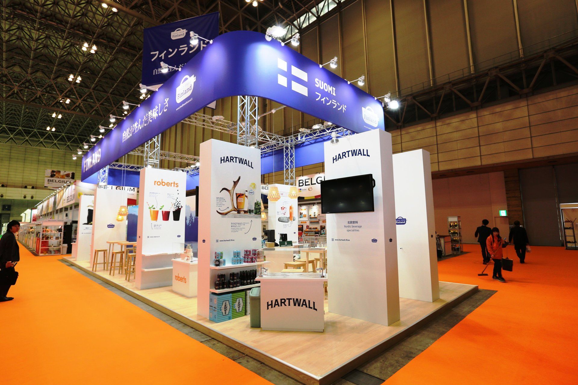 Finland Pavilion @ Foodex Japan 2016. Booth designed and built by Essential Global Fairs.