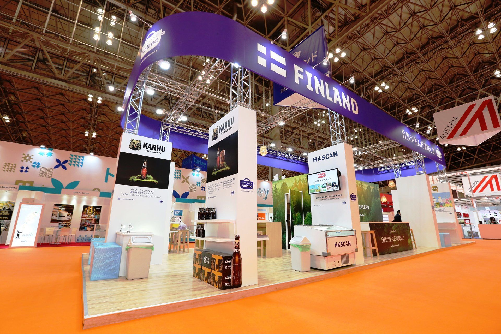 Finland Pavilion @ Foodex Japan 2017. Booth designed and built by Essential Global Fairs.