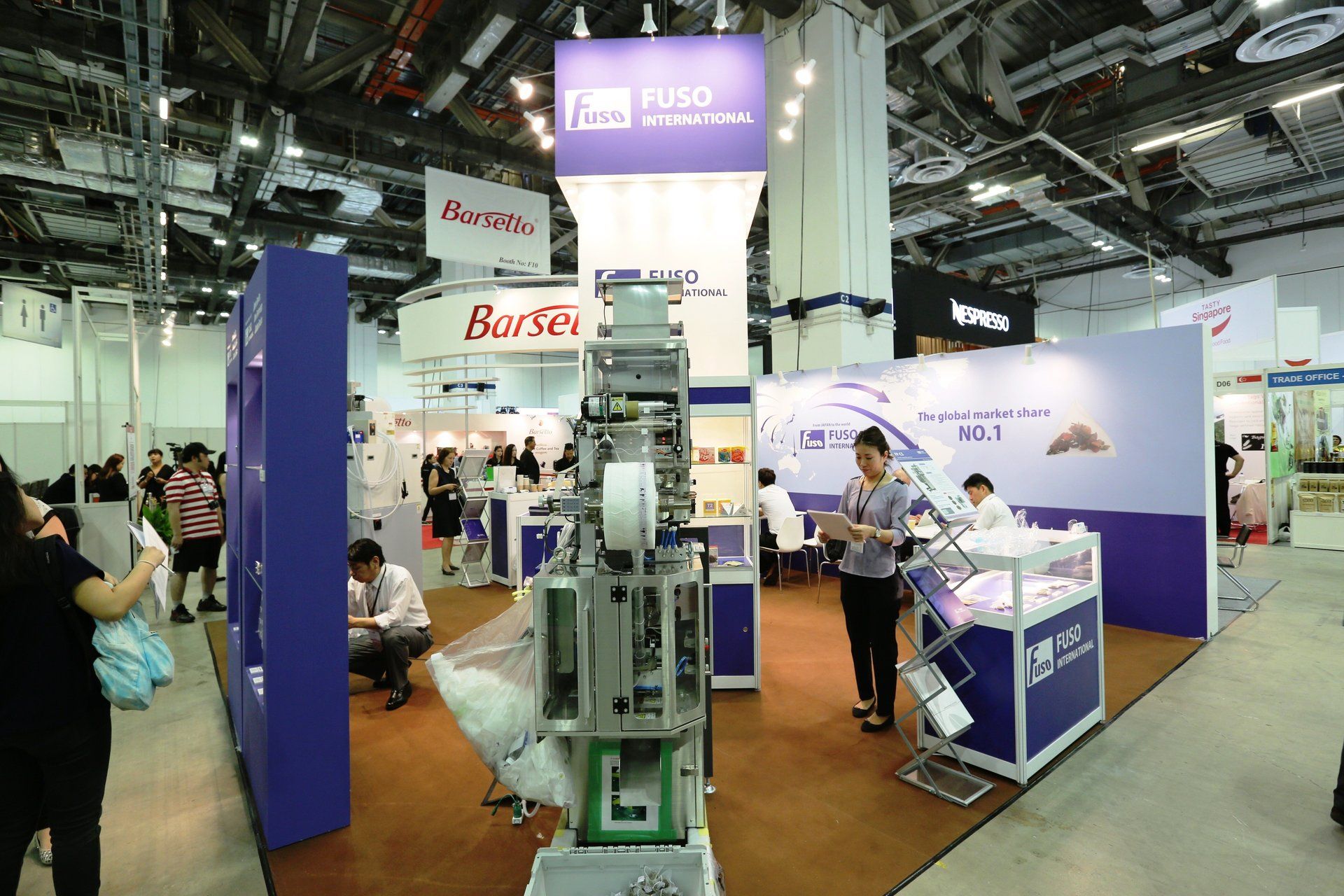Fuso International @ Cafe Asia 2016. Booth designed and built by Essential Global Fairs.