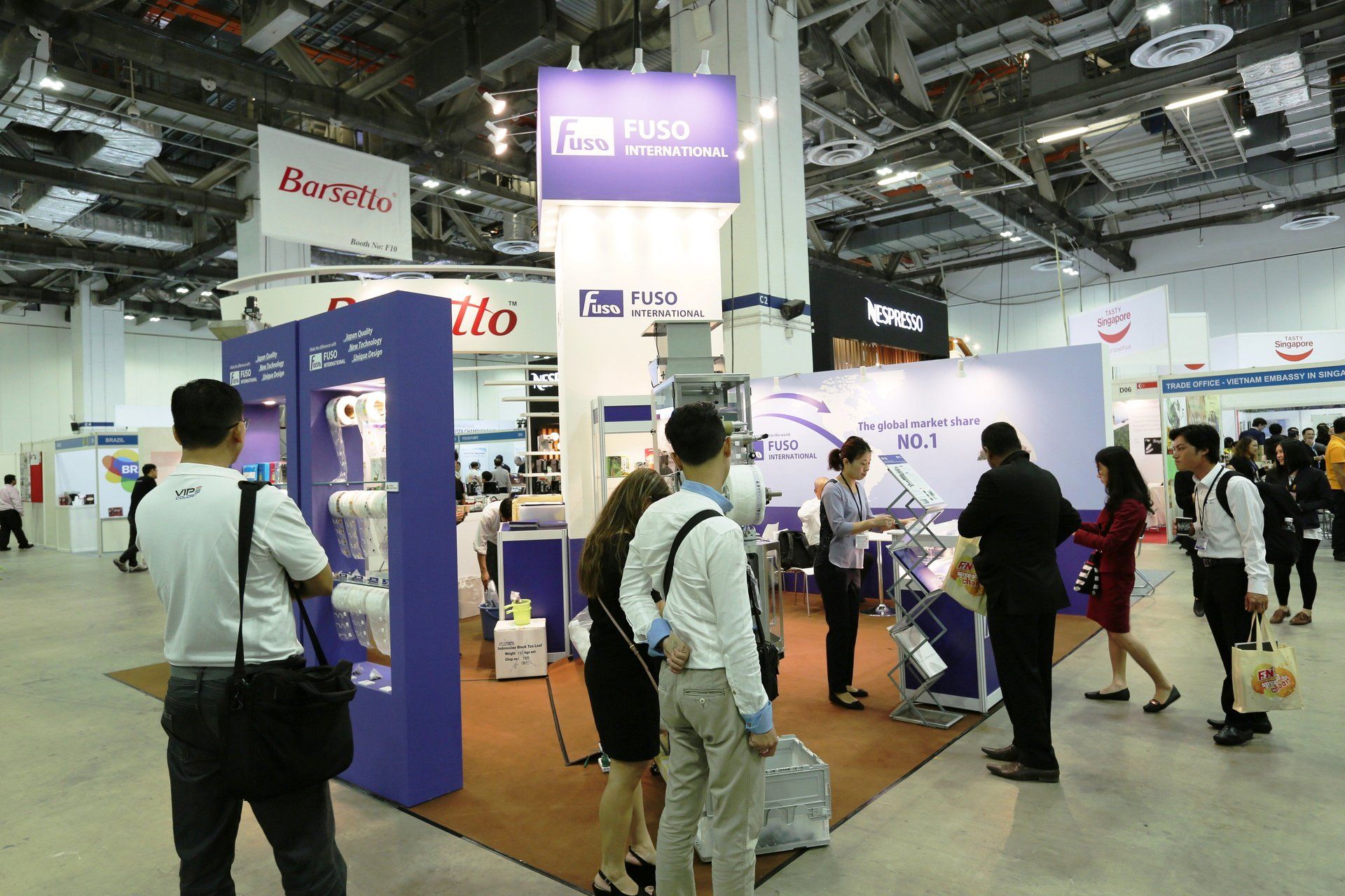 Fuso International @ Cafe Asia 2016. Booth designed and built by Essential Global Fairs.