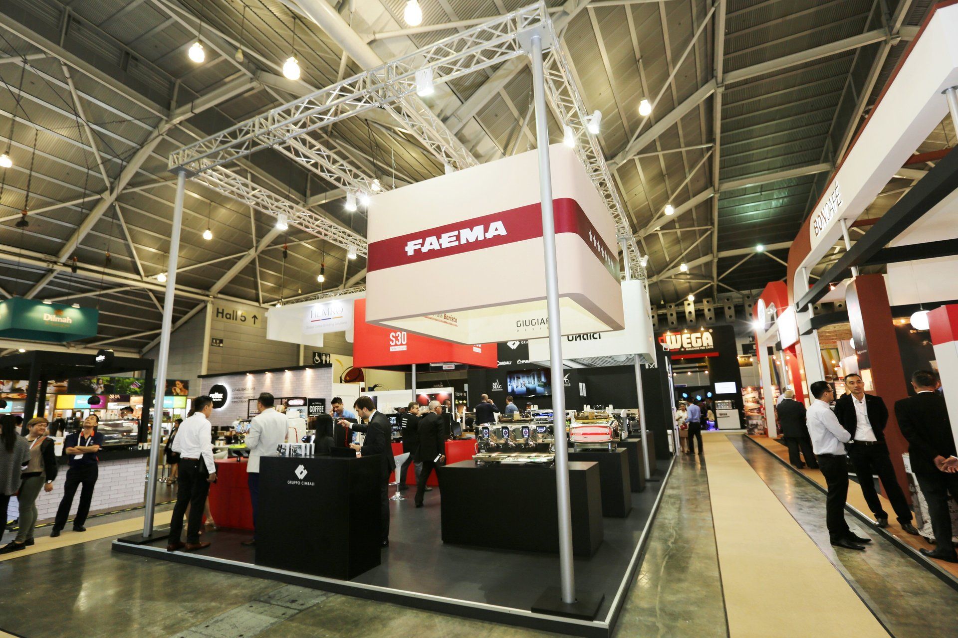 Gruppo Cimbali @ Food & Hotel Asia 2016. Booth designed and built by Essential Global Fairs.