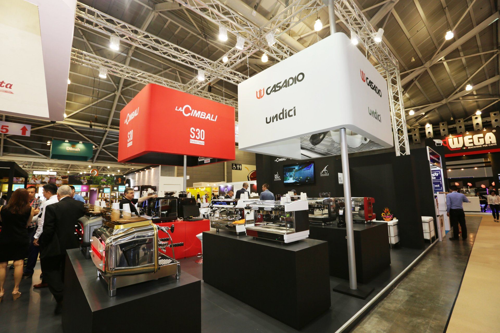 Gruppo Cimbali @ FHA 2016. Booth designed and built by Essential Global Fairs.