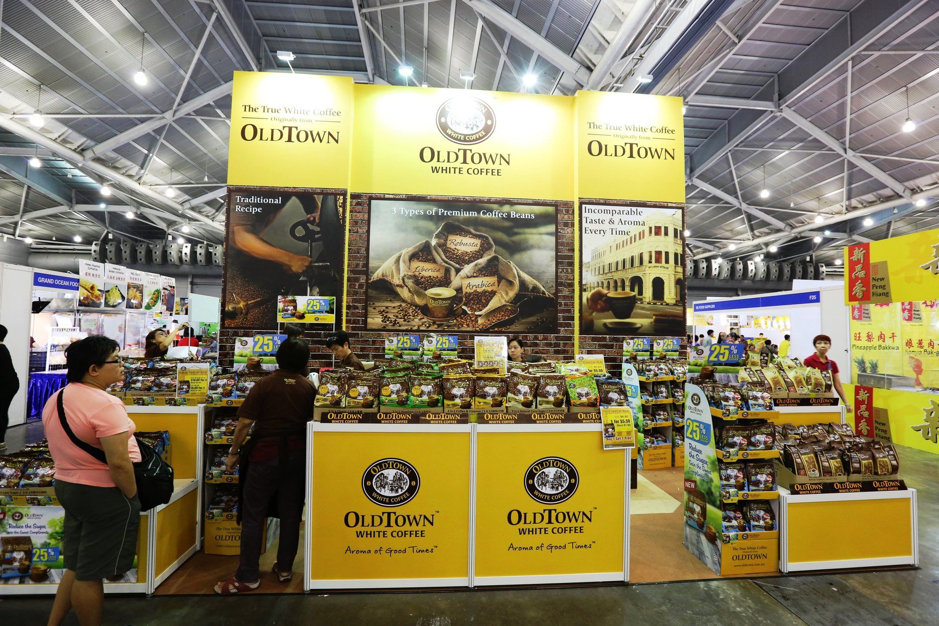 Oldtown Coffee @ Food and Beverage Fair 2014. Booth designed and built by Essential Global Fairs.