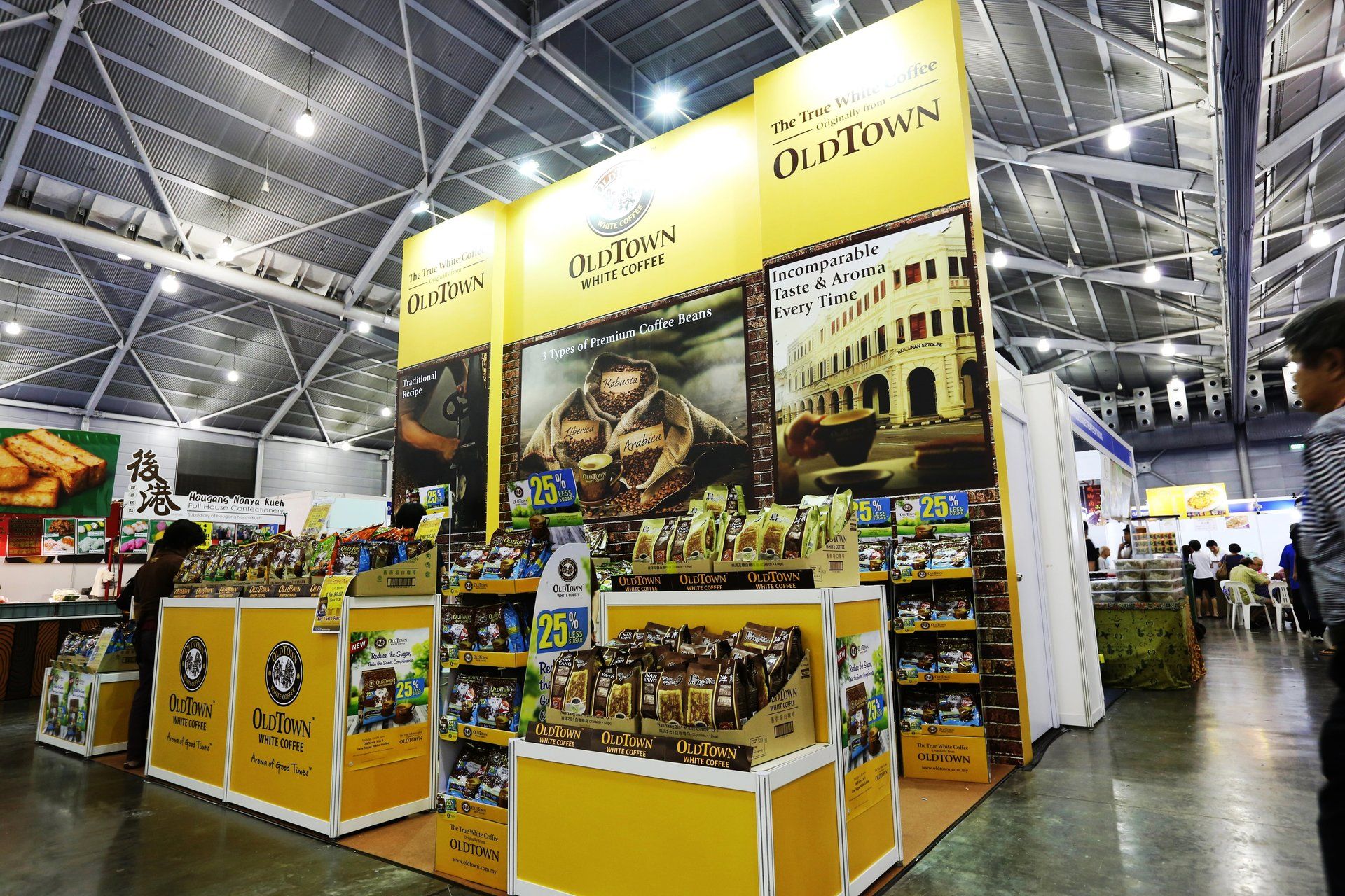 Oldtown Coffee @ Food and Beverage Fair 2014. Booth designed and built by Essential Global Fairs.