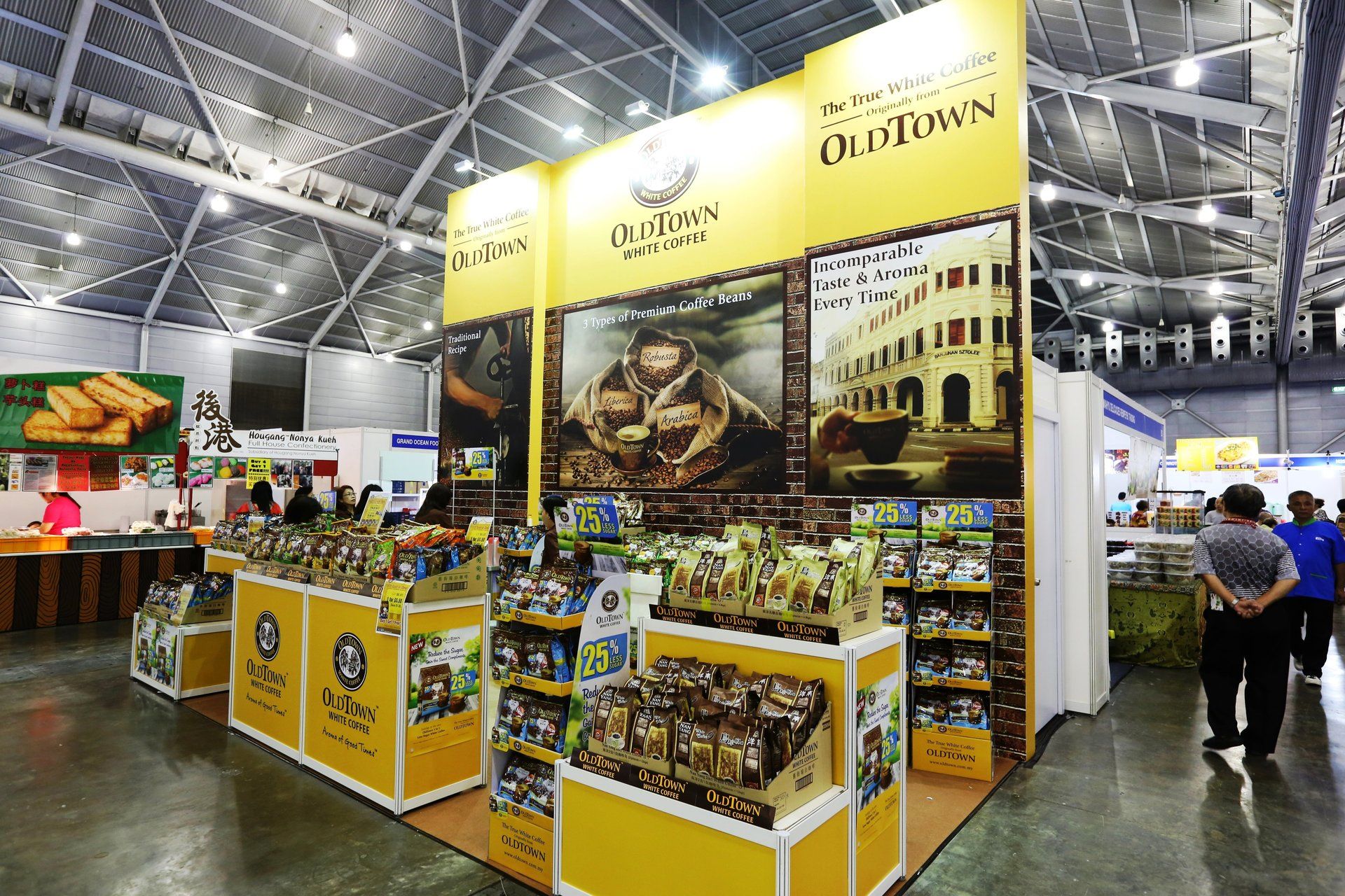 Oldtown Coffee @ Food and Beverage Fair 2014. Booth designed and built by Essential Global Fairs.