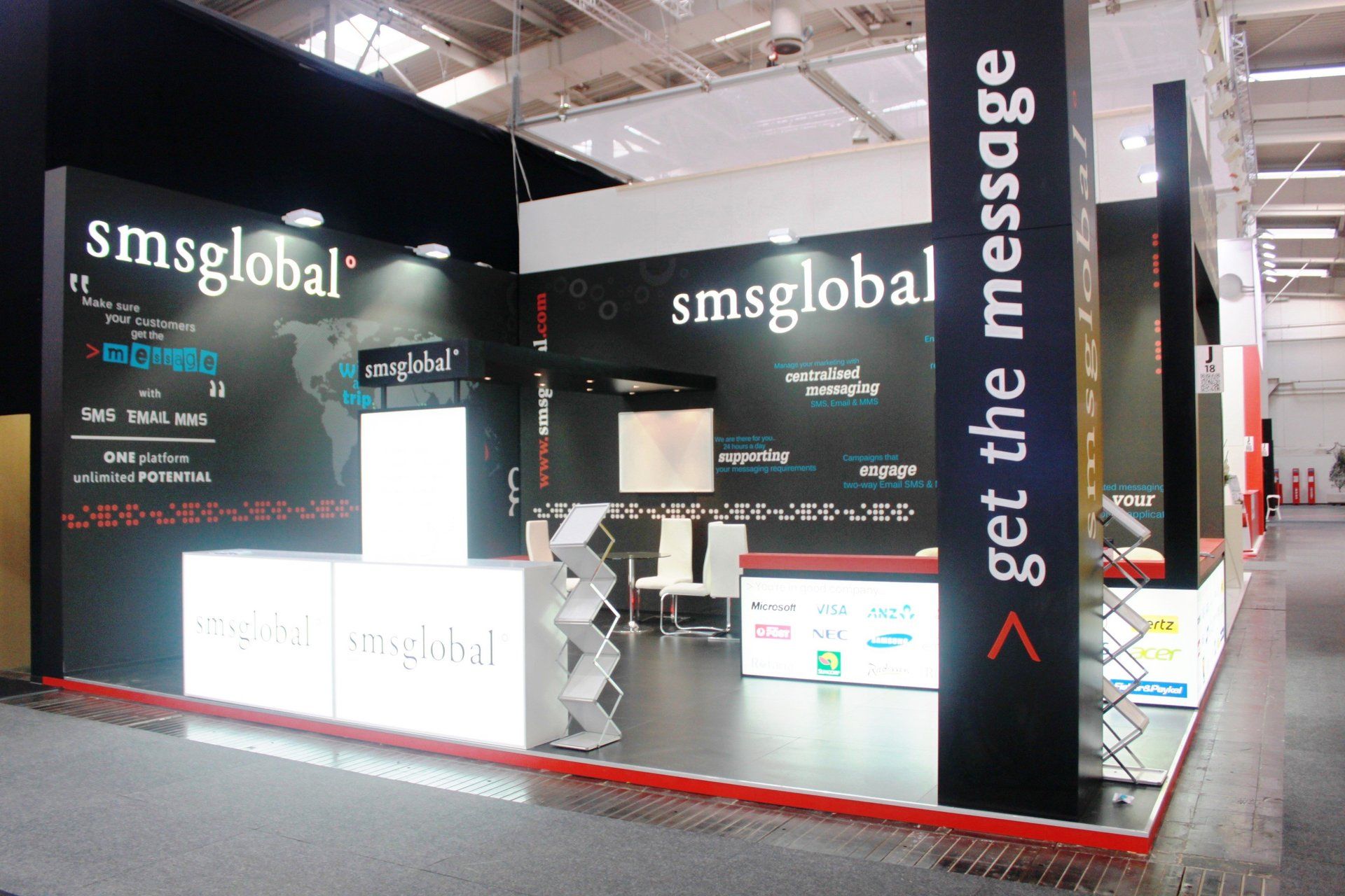 smsglobal @ CeBIT 2012. Booth designed and built by Essential Global Fairs.