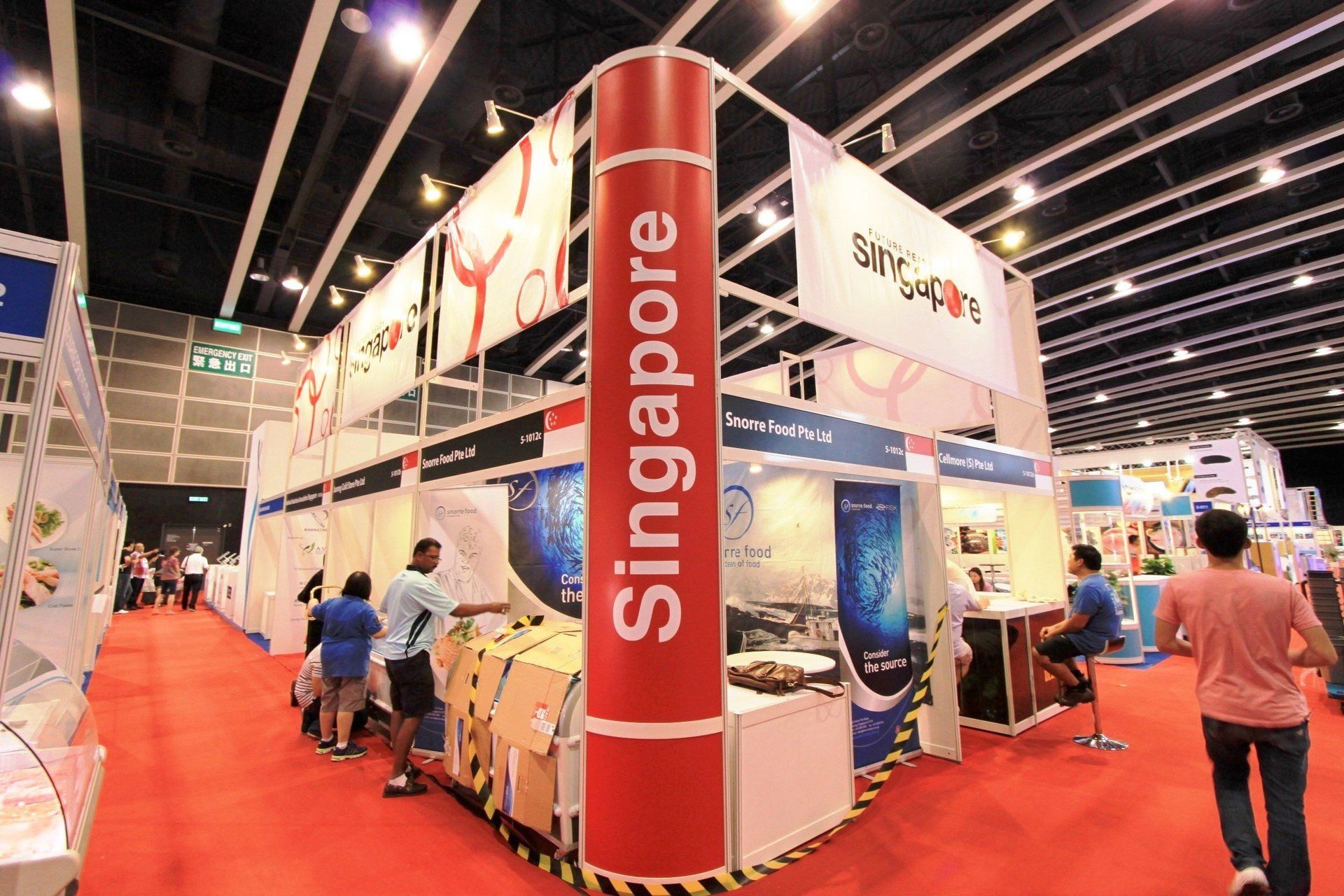 Singapore Pavilion @ Seafood Expo Asia 2013. Booth designed and built by Essential Global Fairs.